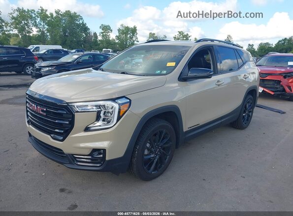 3GKALVEG6PL154390 2023 GMC TERRAIN Tan Передня ліва чверть