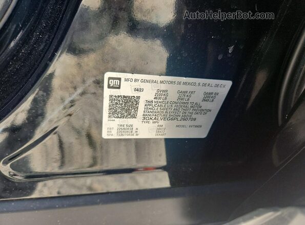 3GKALVEG6PL260709 2023 GMC TERRAIN Черный Вид наклейки с VIN-кодом