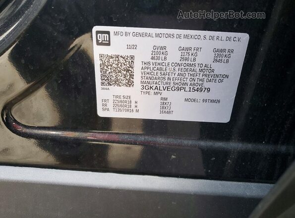 3GKALVEG9PL154979 2023 GMC TERRAIN Black 360 interior view