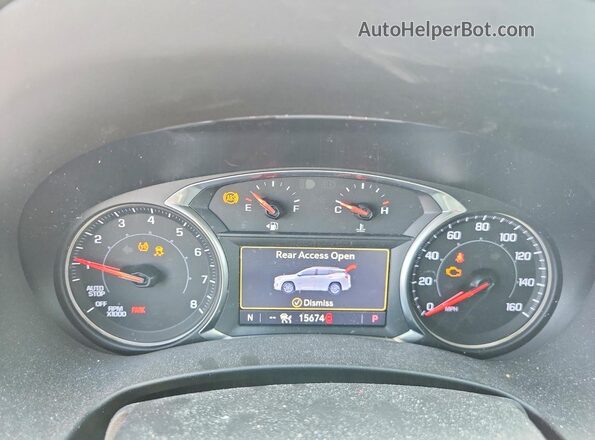 3GKALVEV0ML354353 2021 GMC TERRAIN White Вид щитка приладів