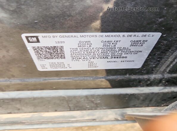3GKALVEV6ML344586 2021 GMC TERRAIN Gray Engine compartment view