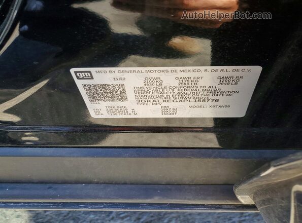 3GKALXEGXPL158776 2023 GMC TERRAIN Black Vista interior de 360 grados