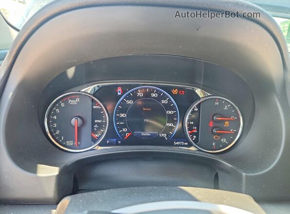 3GKALXEV3NL163555 2022 GMC TERRAIN Black Instrument cluster view