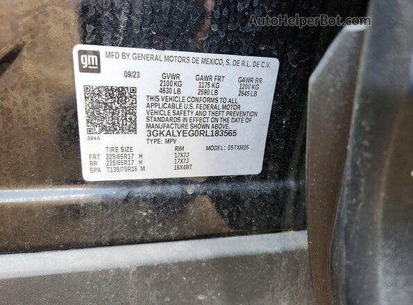 3GKALYEG0RL183565 2024 GMC TERRAIN Black Շարժիչի բաժամունքի տեսք