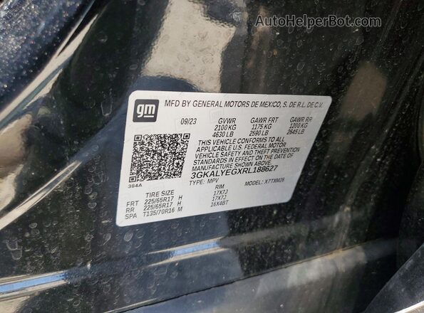 3GKALYEGXRL188627 2024 GMC TERRAIN Черный Панорамный вид салона 360°