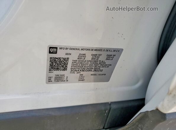 3GNAX5EG0RL282232 2024 CHEVROLET EQUINOX White Вид підкапотного простору