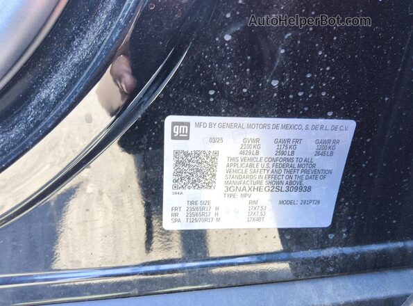 3GNAXHEG2SL309938 2025 CHEVROLET EQUINOX Black VIN կոդի պիտակի տեսք