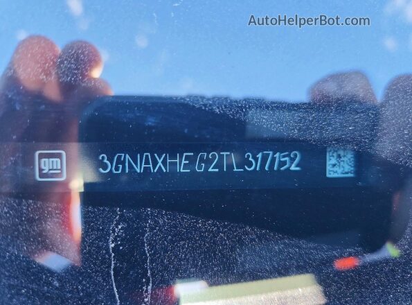 3GNAXHEG2TL317152 2026 CHEVROLET EQUINOX Blue Widok naklejki z numerem VIN