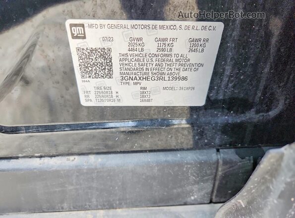 3GNAXHEG3RL139986 2024 CHEVROLET EQUINOX Черный Вид подкапотного пространства