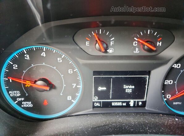 3GNAXHEV7LS700329 2020 CHEVROLET EQUINOX White Вид щитка приладів