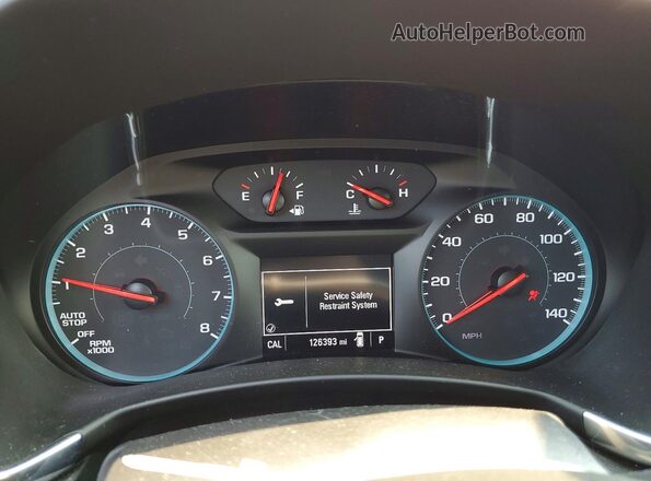 3GNAXJEV9JS617022 2018 CHEVROLET EQUINOX Red Вид щитка приладів