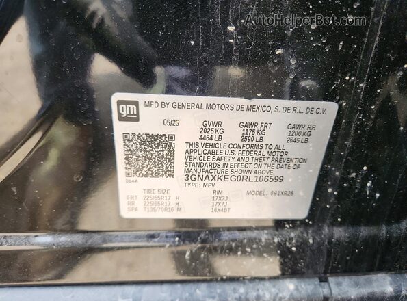 3GNAXKEG0RL106599 2024 CHEVROLET EQUINOX Black VIN կոդի պիտակի տեսք