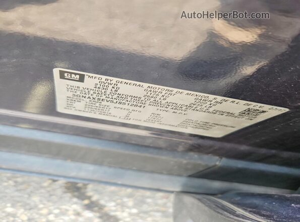 3GNAXSEV5JS512841 2018 CHEVROLET EQUINOX Blue Widok naklejki z numerem VIN