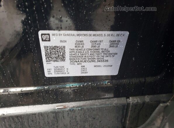 3GNAXUEG2RL345535 2024 CHEVROLET EQUINOX Черный Панорамный вид салона 360°