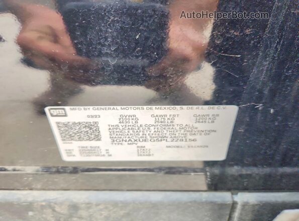 3GNAXUEG5PL228156 2023 CHEVROLET EQUINOX Black სალონის 360-გრადუსიანი ხედი