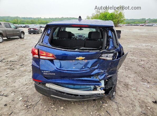 3GNAXUEV2NL295213 2022 CHEVROLET EQUINOX Blue Вид ззаду