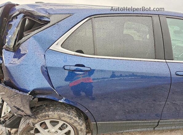 3GNAXUEV2NL295213 2022 CHEVROLET EQUINOX Blue Вид задньої частини салону