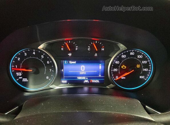 3GNAXUEV4LS583074 2020 CHEVROLET EQUINOX Blue ხელსაწყოთა პანელის ხედი