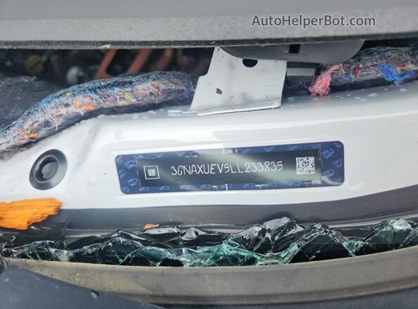 3GNAXUEV5LL233835 2020 CHEVROLET EQUINOX White Շարժիչի բաժամունքի տեսք