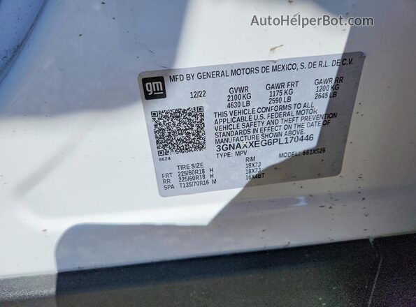 3GNAXXEG6PL170446 2023 CHEVROLET EQUINOX White სალონის 360-გრადუსიანი ხედი