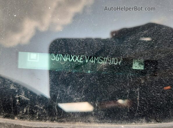 3GNAXXEV4MS119107 2021 CHEVROLET EQUINOX Blue Widok naklejki z numerem VIN