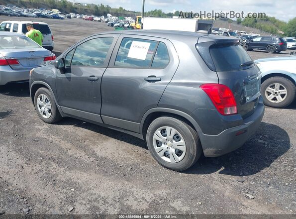 3GNCJKSB3GL253502 2016 CHEVROLET TRAX Gray Задня ліва чверть