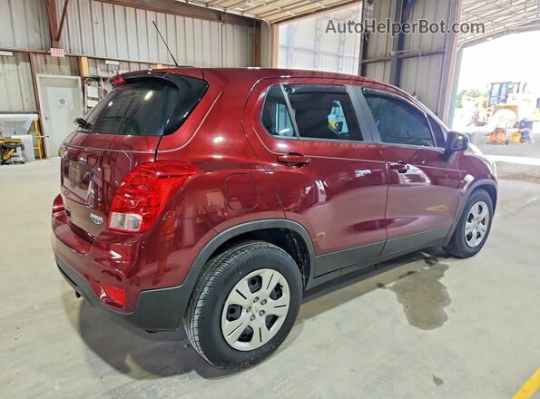 3GNCJKSB3HL273296 2017 CHEVROLET TRAX Maroon Rear right