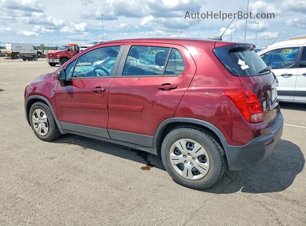 3GNCJKSB6GL255681 2016 CHEVROLET TRAX Maroon Rear left
