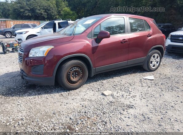 3GNCJKSB9GL259224 2016 CHEVROLET TRAX Красный Передняя левая четверть