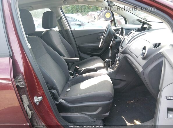 3GNCJKSB9GL265153 2016 CHEVROLET TRAX Maroon Вид салону спереду