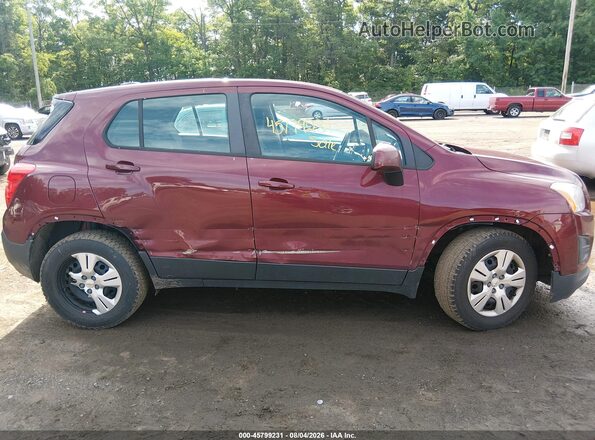 3GNCJKSB9GL265153 2016 CHEVROLET TRAX Maroon Вид спереду