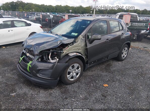 3GNCJKSBXGL237023 2016 CHEVROLET TRAX Gray Передня ліва чверть