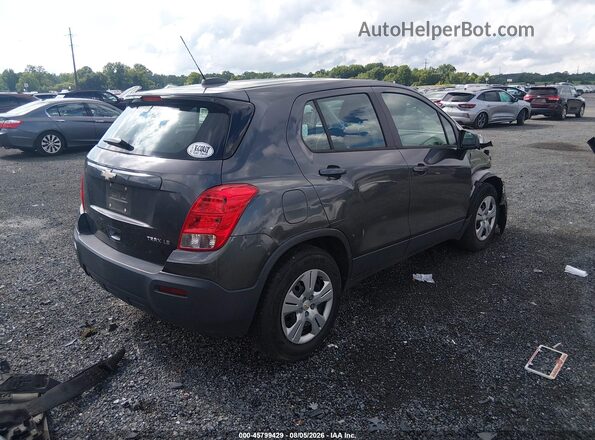 3GNCJKSBXGL237023 2016 CHEVROLET TRAX Gray Задня права чверть