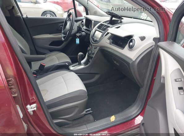 3GNCJLSBXGL226089 2016 CHEVROLET TRAX Burgundy Front interior view