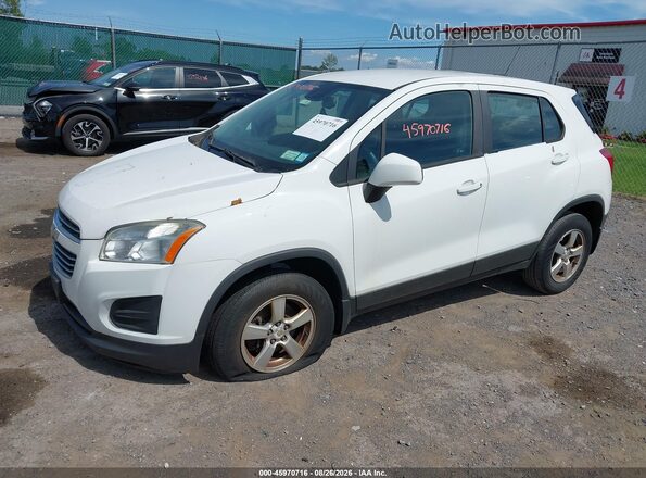 3GNCJNSB0GL272588 2016 CHEVROLET TRAX White Передня ліва чверть