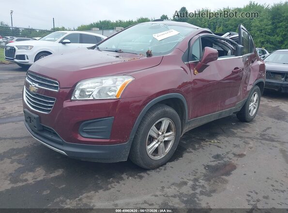 3GNCJPSB2GL125345 2016 CHEVROLET TRAX Burgundy Առջևի ձախ երեք քառորդ տեսարան