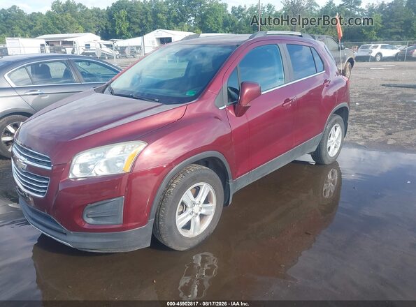 3GNCJPSB3GL223803 2016 CHEVROLET TRAX Burgundy Front left