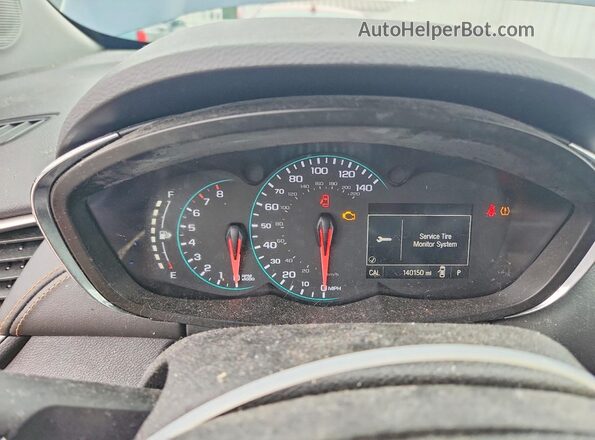 3GNCJPSB9JL237132 2018 CHEVROLET TRAX Blue Vista del cuadro de instrumentos