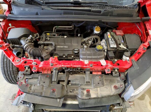 3GNCJRSB8JL262485 2018 CHEVROLET TRAX Red ძრავის განყოფილების ხედი