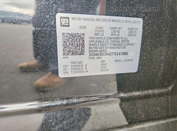 3GNKBCR42TS147886 2026 CHEVROLET BLAZER Black Widok komory silnika