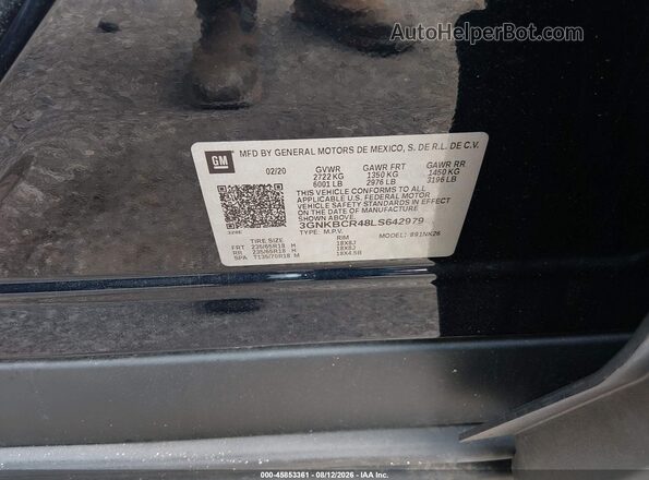 3GNKBCR48LS642979 2020 CHEVROLET BLAZER Blue Vista del compartimento del motor