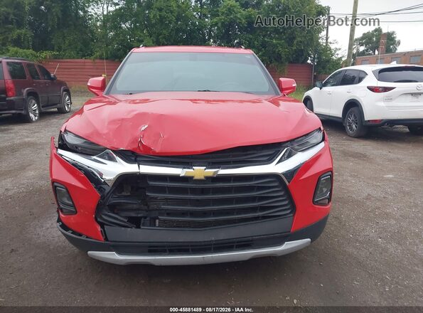 3GNKBCRS3LS675029 2020 CHEVROLET BLAZER Red Instrument cluster view