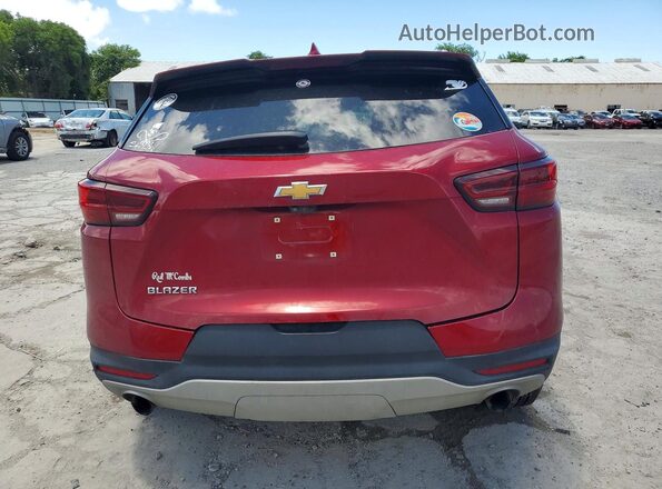 3GNKBDR40PS126899 2023 CHEVROLET BLAZER Red Rear view