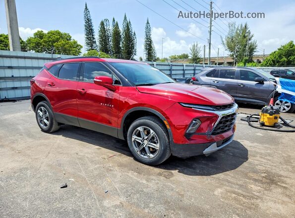 3GNKBDR45RS225690 2024 CHEVROLET BLAZER Red Передня права чверть