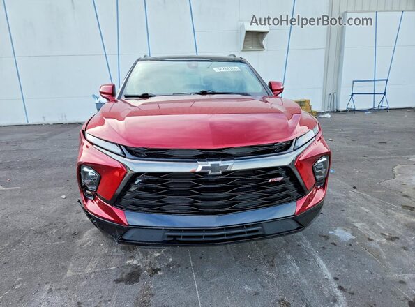 3GNKBERS0PS105779 2023 CHEVROLET BLAZER Red Widok z przodu