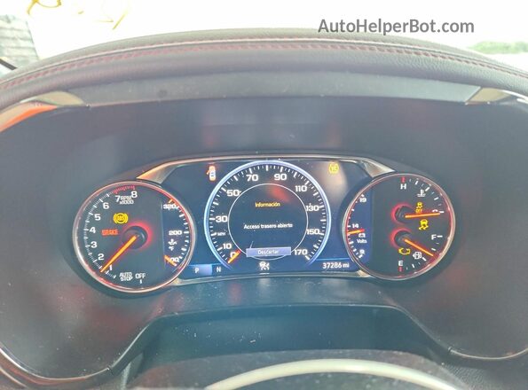 3GNKBERS4KS682372 2019 CHEVROLET BLAZER Gray Вид щитка приладів