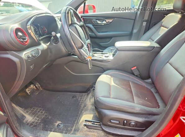3GNKBERS4KS692447 2019 CHEVROLET BLAZER Red Widok wnętrza z przodu