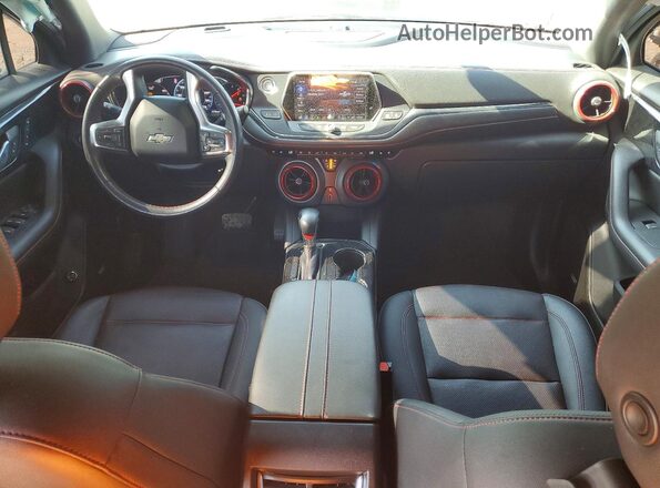 3GNKBERS4MS580931 2021 CHEVROLET BLAZER Gray Առջևի վահանակի տեսք
