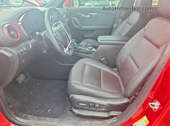 3GNKBERS5NS184749 2022 CHEVROLET BLAZER Красный Вид салона спереди