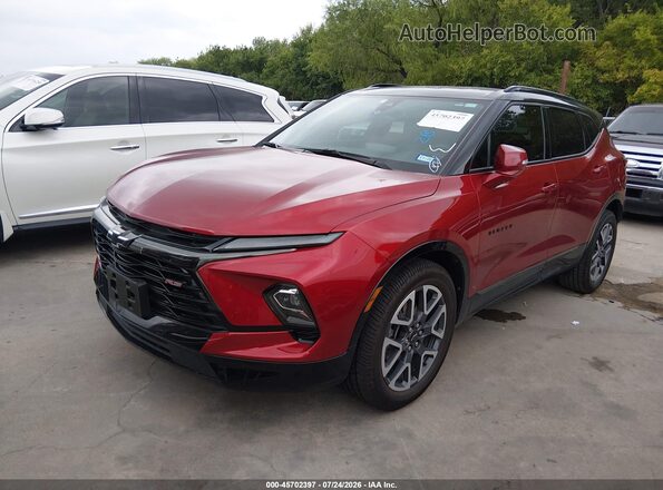 3GNKBERS6PS136440 2023 CHEVROLET BLAZER Red Առջևի ձախ երեք քառորդ տեսարան